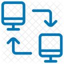 Transferencia De Datos Escritorio Computadora Icono