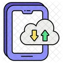 Transferencia De Datos Intercambio De Datos Nube Icon