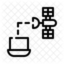Transferencia De Datos Satelite Comunicacion Icono