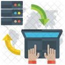 Intercambio De Datos Datos En Linea Implementacion De Datos Icono