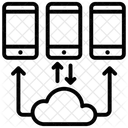 Computacion En La Nube Transferencia De Datos Red En La Nube Icono