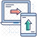 Datos En Linea Transferencia De Datos Intercambio De Datos Icono