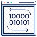 Transferencia De Datos Sincronizacion De Datos Codigo Binario Icono