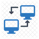 Transferencia Intercambio De Archivos Lcd Icono