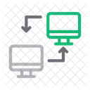 Transferencia Intercambio De Archivos Lcd Icono