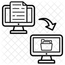Transferencia De Datos Intercambio De Datos Transmision De Datos Icono