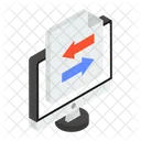 Transferencia De Datos Transformacion De Datos Deslizamiento De Datos Icono