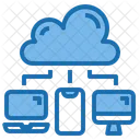 Transferencia De Datos Sistema De Nube En Linea Icono