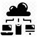Transferencia De Datos Sistema De Nube En Linea Icono