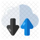 Transferencia De Datos En La Nube Intercambio De Datos Transmision De Datos Icono