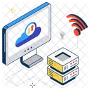 Transferencia de datos en la nube  Icono