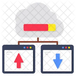 Transferencia de datos en la nube  Icono