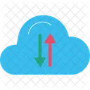 Transferencia De Datos En La Nube Migracion De Datos Sincronizacion En La Nube Icono