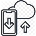 Transferencia De Datos En La Nube Sincronizacion De Datos Sincronizacion Icono