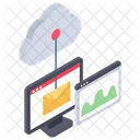 Transferencia De Datos En La Nube Intercambio De Datos En La Nube Alojamiento En La Nube Icono