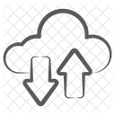 Transferencia De Datos En La Nube Transmision De Datos Datos En La Nube Icono
