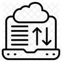 Transferencia De Datos En La Nube Almacenamiento En La Nube Transmision En La Nube Icono