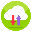 Transferencia de datos en la nube  Icono