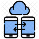 Transferencia de datos en la nube  Icono