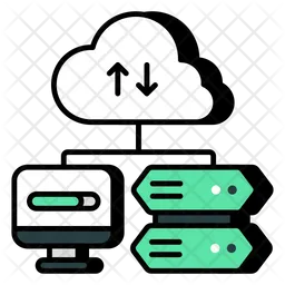 Transferencia de datos en la nube  Icono