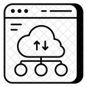 Transferencia De Datos En La Nube Intercambio De Datos Transmision De Datos Icono