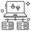 Transferencia De Datos En Linea Transmision De Datos Intercambio De Datos Icono