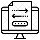 Transferencia De Datos En Linea Transferencia De Archivos Transferencia De Datos Icono