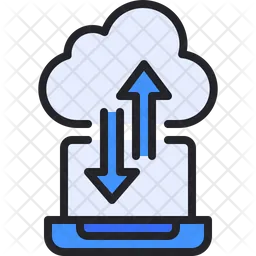 Transferencia de datos en línea  Icono