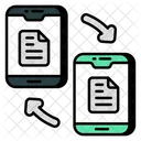 Transferencia De Datos Moviles Intercambio De Datos Moviles Transmision De Datos Moviles Icono