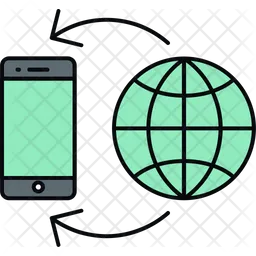 Transferencia de datos móviles  Icono
