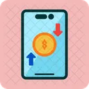 Transferencia De Dinero En Linea En Linea Dinero Icono