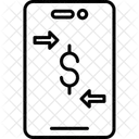 Transferencia De Dinero En Linea Dinero En Linea Tecnologia Movil Digital Transferencia De Pago De Banca Empresarial Icono