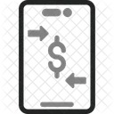 Transferencia De Dinero En Linea Dinero En Linea Tecnologia Movil Digital Transferencia De Pago De Banca Empresarial Icono