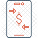 Transferencia de dinero en línea dinero en línea tecnología móvil digital transferencia de pago de banca empresarial  Icono