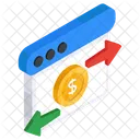 Transferencia De Dinero Web Transferencia De Dinero De Sitio Web Transferencia De Dinero De Pagina Web Icono