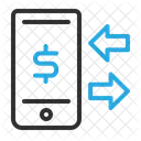 Transferencia de dólares desde teléfono inteligente  Icon