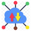 Redes De Transferencia En La Nube Redes De Intercambio En La Nube Redes De Uso Compartido En La Nube Icono