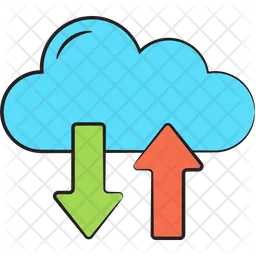 Transferência na nuvem  Ícone