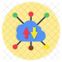 Rede De Transferencia De Nuvem Rede De Troca De Nuvem Rede De Compartilhamento De Nuvem Ícone