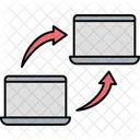 Transferencia de computadora portátil  Icono