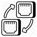 Transferencia de puerto ethernet  Icono