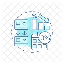 Transferencia de saldo de tarjeta de crédito  Icono