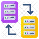 Transferencia De Servidor Intercambio De Bases De Datos Transferencia De Base De Datos Icono