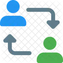 Transferencia De Usuario Intercambio De Usuario Transferencia De Empleado Icono