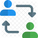 Transferencia De Usuario Intercambio De Usuario Transferencia De Empleado Icono