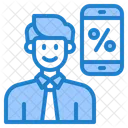 Homem Homem De Negocios Celular Icon