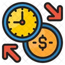 Transferir dinero tiempo  Icono