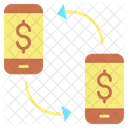 Cambio De Moneda Transferencia En Linea Transferencia De Dolares Icono