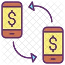 Cambio De Moneda Transferencia En Linea Transferencia De Dolares Icono