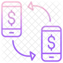 Cambio De Moneda Transferencia En Linea Transferencia De Dolares Icono